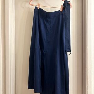 Trouve Dark Blue Midi Skirt